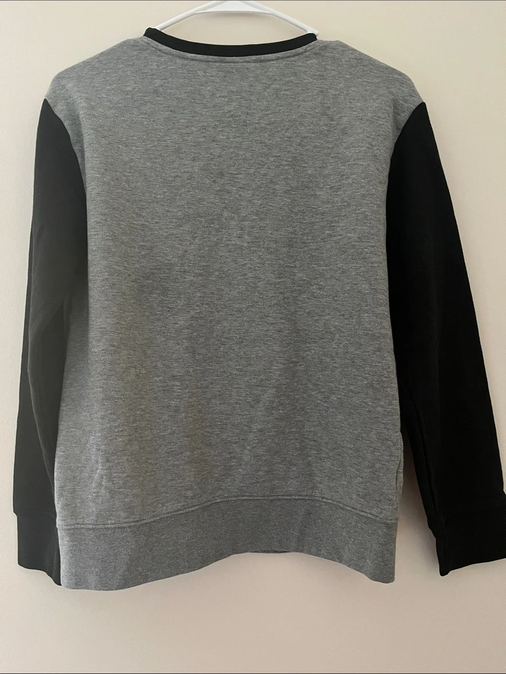 Nike Kid’s Grey Crewneck Sweatshirt with Black Sleeves